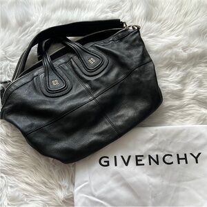 Givenchy Medium Nightingale Black Leather Shoulder Bag